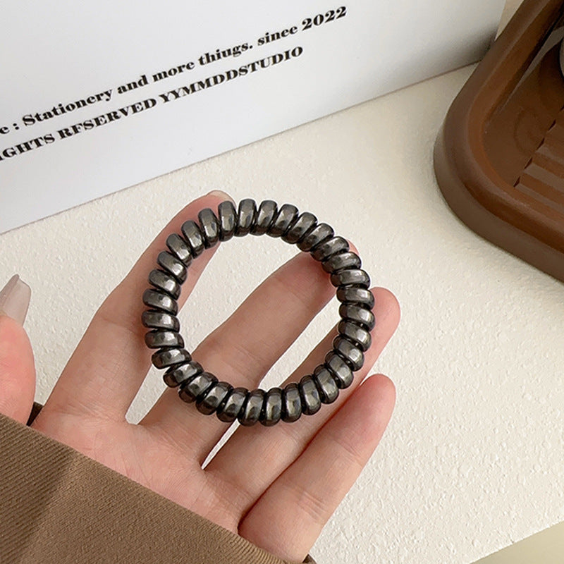 Wholesale Metallic Color Telephone Line Band Ball Hair Rope